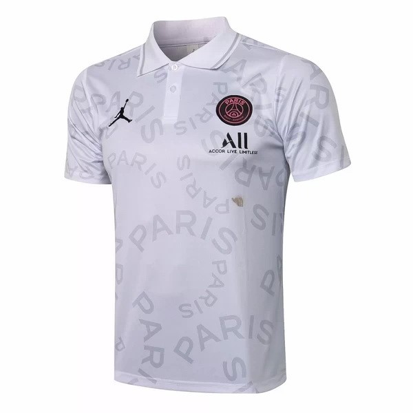 Polo Paris Saint Germain 2021-22 Blanco Rosa